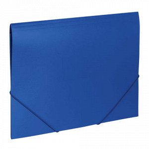 Папка на резинках BRAUBERG “Office“, синяя, до 300 листов, 500 мкм, 227712