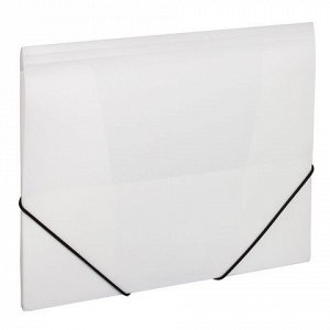 Папка на резинках BRAUBERG “Office“, белая, до 300 листов, 500 мкм, 228080