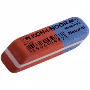 Ластик Koh-I-Noor "Blue Star" 80, скошенный, комбинированный, натуральный каучук, 41*14*8мм А у