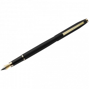 Ручка перьевая Luxor ""Sterling"" синяя, 0,8мм, корпус черный/золото