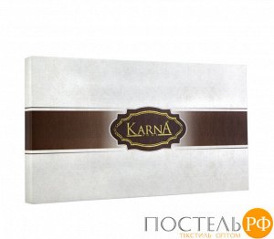 3130 Покрывало жаккард пано "KARNA" LUKA 240x260 50x70 2 см Кремовый