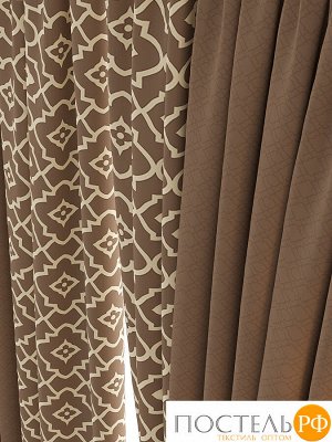 Комплект штор Луиви (коричневый) Портьера 2 шт. — 220х280 см. 982069