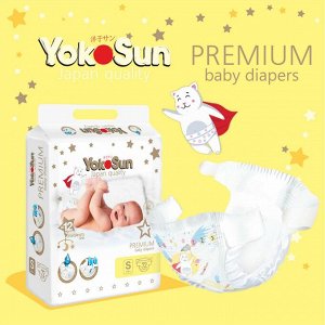 Подгузники YokoSun Premium S (3-6 кг) 72 шт