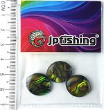 Бусина Jpfishing Natural (3шт, 18мм, натуральная ракушка, лепесток, зелёный перламутр)