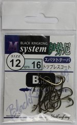 Крючок №12 B.K.K (16шт, ушко, черный)