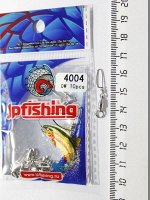 Вертлюг с карабином №0 JpFishing (бочка, 10шт) 4004