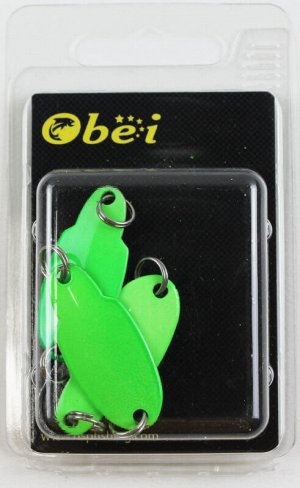 Блесна-колебалка Osprey Obei (3шт, 3.7гр, 40мм, green)