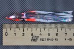 Октопус 3.0&quot; UV (1шт, 7.5см,красная голова, белая юбка, радужная полоса)