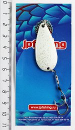 Блесна-колебалка Jpfishing (7гр, крючки на поводках № 20, белая блестки)