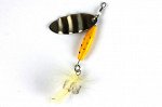 Блесна-вертушка Sportsman Marble Spinners 6 гр S-YBLKD с опушкой