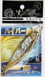 Пилкер JpFishing Golden Jig (30гр, золото, серебряная  голография)