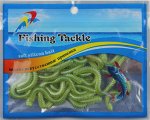 Силикон Fishing Tackle (набор 20шт, 9см, черви зеленые)