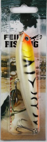 Воблер Feile Fishing (14гр, 12см, оранж спина и голова, белый с чер полосами)