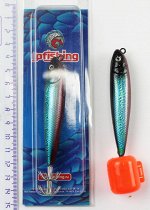 Кальмарница JpFishing (8см, 15гр, коричневая, голубые бока)