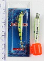 Кальмарница JpFishing (с лопаткой, 6см, 15гр, черная спина, зол бока в полоску)