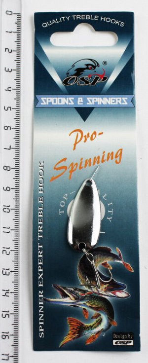 Блесна-колебалка OSP Pro Spinning (5,5гр, 36мм, silver)