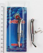 Воблер JpFishing (5гр, 7см, соединение crank, серебристый, черная спина, розовый рот)