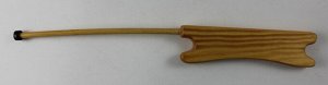 Удочка зимняя №5 JpFishing (деревянная, без паз, кончик бамбук, ручка:19см, дырка 8мм)