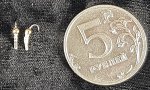 Блесна Махалочная Гусеница P (8мм, двухцветная, каро+серебро)