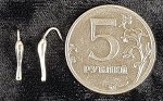 Блесна Махалочная Капля гранёная P (15мм, серебро)