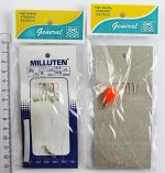 Самодур №1 Milluten (1.5-3, 5см, 20см, 7 крючков желтые, груз капля, белый Glow силикон)
