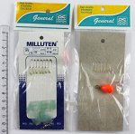 Самодур №1 Milluten (1.5-3, 5см, 20см, 7 крючков желтые, груз капля, голубой мобискин)