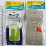Самодур №1 Milluten (1.5-3, 5см, 20см, 7 крючков желтые, груз капля, лайм мобискин)
