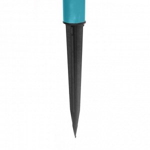 Фонарь садовый на солнечной батарее "Трапеция", 31см, d=4.5 см,1 led,пластик, голубая ножка