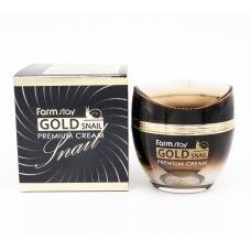 Farm Stay Gold Snail Premium Cream - Антивозрастной осветляющий крем с улиточным муцином 50мл