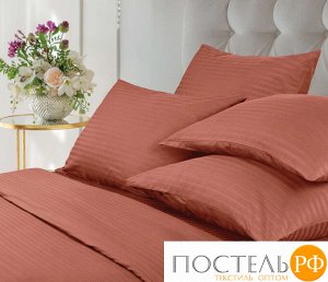 Комплект постельного белья "Verossa" Stripe 1,5СП Terracotta КПБ VRT 1588 70078 ST13 23 (Чемодан ПВХ)