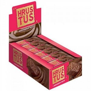 Вафли глазированные ХрусТус/ НrusTus с шоколадным вкусом