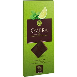Шоколад O'Zera горький Dark & Lime 100г