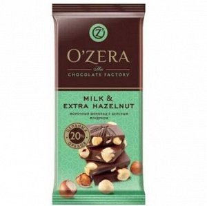 Шоколад O'Zera Milk & Extra Hazelnut 90г