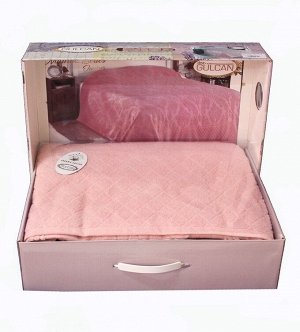 Покрывало 200*220 хлопок (подарочная коробка) JUNIPER розовый