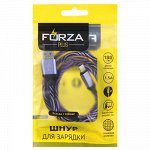 FORZA Кабель для зарядки IP, 1м, 1,5А, синхр. с ПК, тканевая оплетка, 5 цветов
