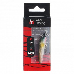 AZOR FISHING Воблер "Мини Минноу", F, 4,0гр, 55мм, 0,0-0,8м, 5 цветов