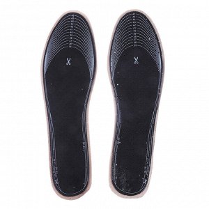 Стельки для обуви из натуральной св. кожи, латексная пена с активированным углем, р-р. 35-46