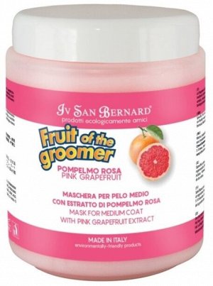 ISB Fruit of the Groomer Pink Grapefruit Восстанавливающая маска для шерсти средней длины с витаминами 1 л