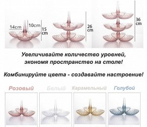 Toveon Менажница для орехов, фруктов, закусок 6618 голубой