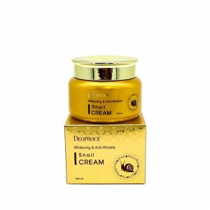 KR/ DEOPROCE Snail Cream Whitening & Anti-Wrinkle Крем для лица от морщин осветляющий "Улитка", 100мл/ №1426А