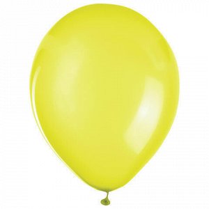 Шары воздушные ZIPPY (ЗИППИ) 10" (25 см), комплект 50 шт., желтые, в пакете, 104178