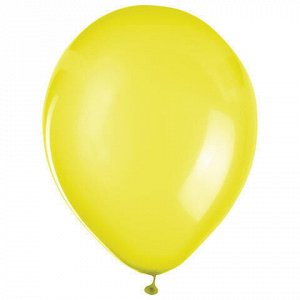 Шары воздушные ZIPPY (ЗИППИ) 12" (30 см), комплект 50 шт., желтые, в пакете, 104189