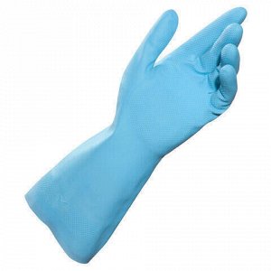 Перчатки латексные MAPA Vital Eco 117, хлопчатобумажное напыление, размер 8 (M), синие