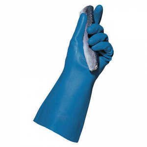Перчатки латексные MAPA Superfood/Vital 177, внутреннее хлорированное покрытие, размер 9 (L), синие