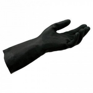 Перчатки латексно-неопреновые MAPA Technic/UltraNeo 401, хлопчатобумажное напыление, размер 8 (M), черные