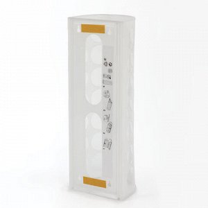 Диспенсер для бахил и пакетов пластиковый, настенный, белый, самоклеящийся, 45х16х13 см, 30367648