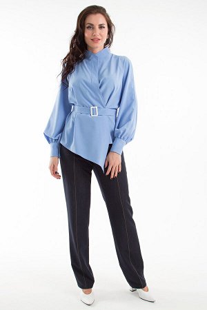Блуза "Идеальная асимметрия" (голубая) Б1371-11