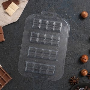 Форма для шоколада и конфет «Батончик 2?4», цвет прозрачный