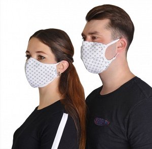 Защитная маска Feel Protected БЕЛЫЙ ПРИНТ (на фото справа)