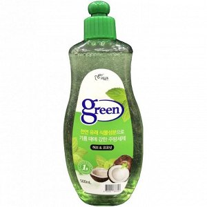 883316 PIGEON Средство для мытья посуды "Green" «Травы и кокос» (на натуральной основе) 500 мл/12
